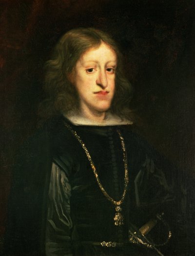 Karel II (1661-1700) van Spanje door Juan Carreño de Miranda